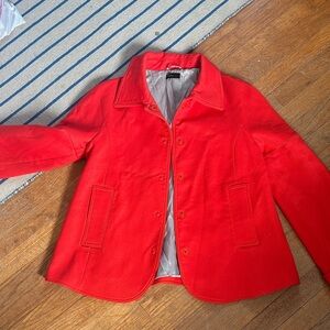 United Colors Of Benetton Red Pea Coat